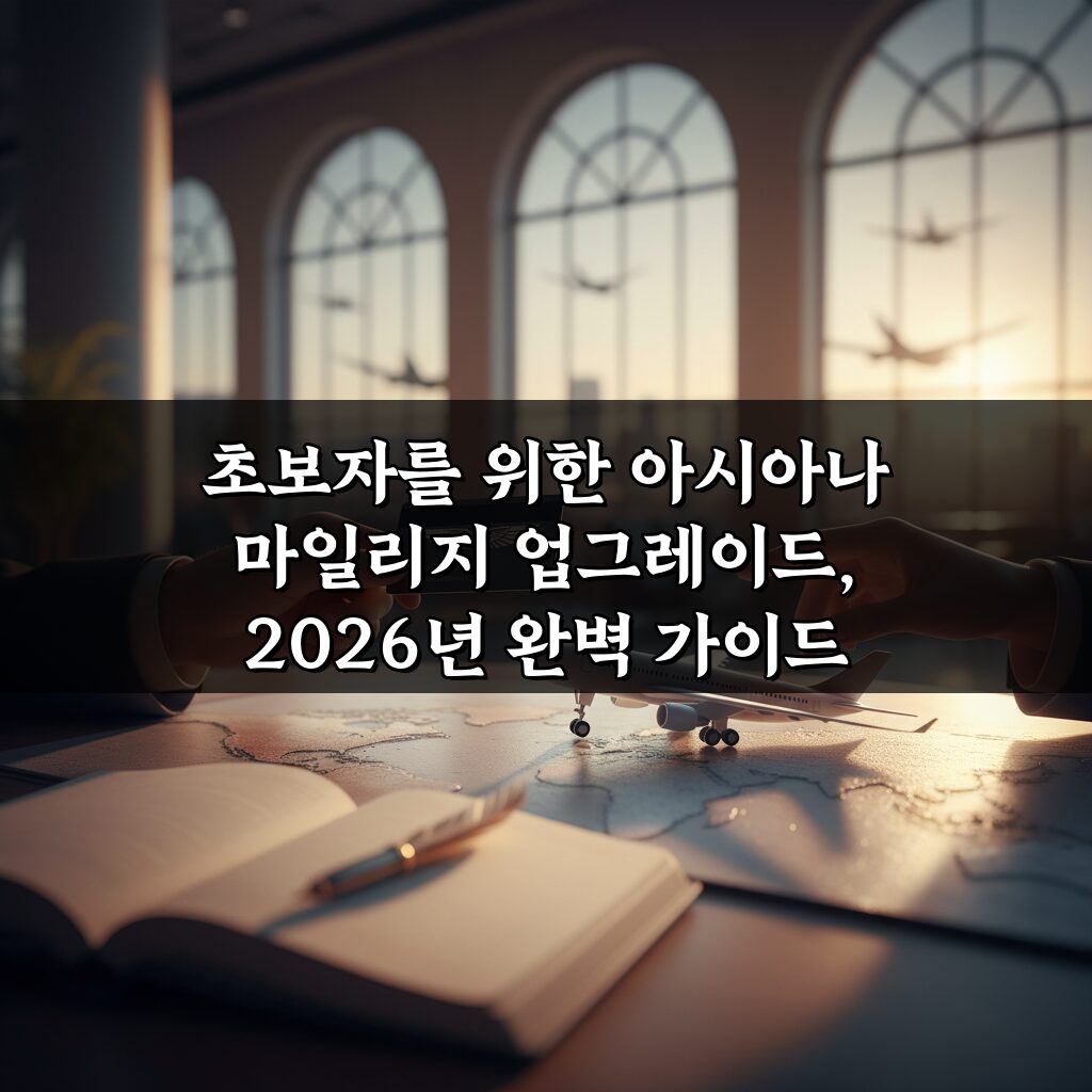 초보자를 위한 아시아나 마일리지 업그레이드, 2026년 완벽 가이드