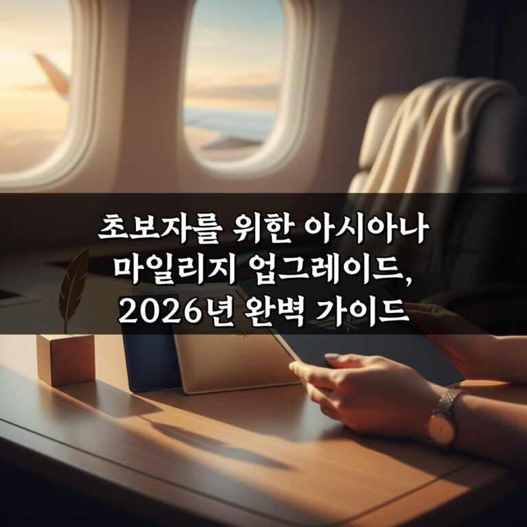 초보자를 위한 아시아나 마일리지 업그레이드, 2026년 완벽 가이드