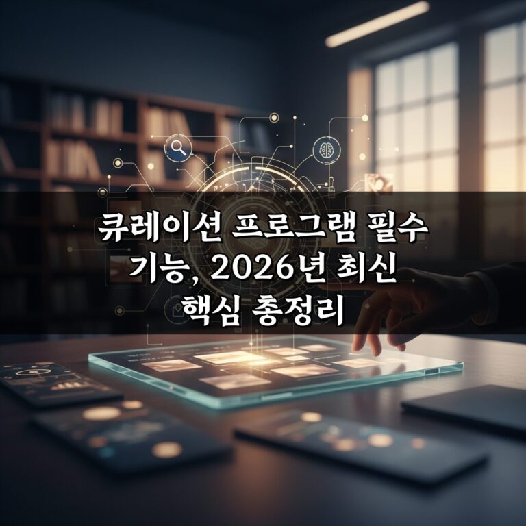 큐레이션 프로그램 필수 기능, 2026년 최신 핵심 총정리