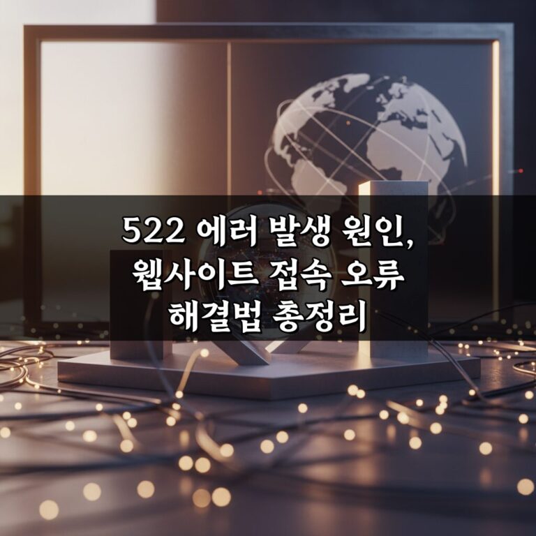 522 에러 발생 원인, 웹사이트 접속 오류 해결법 총정리