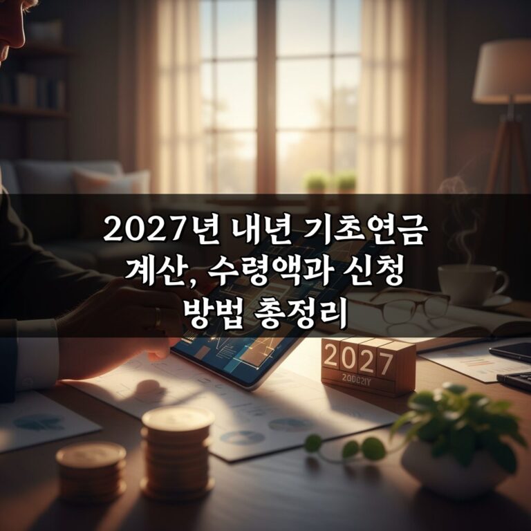 2027년 내년 기초연금 계산, 수령액과 신청 방법 총정리
