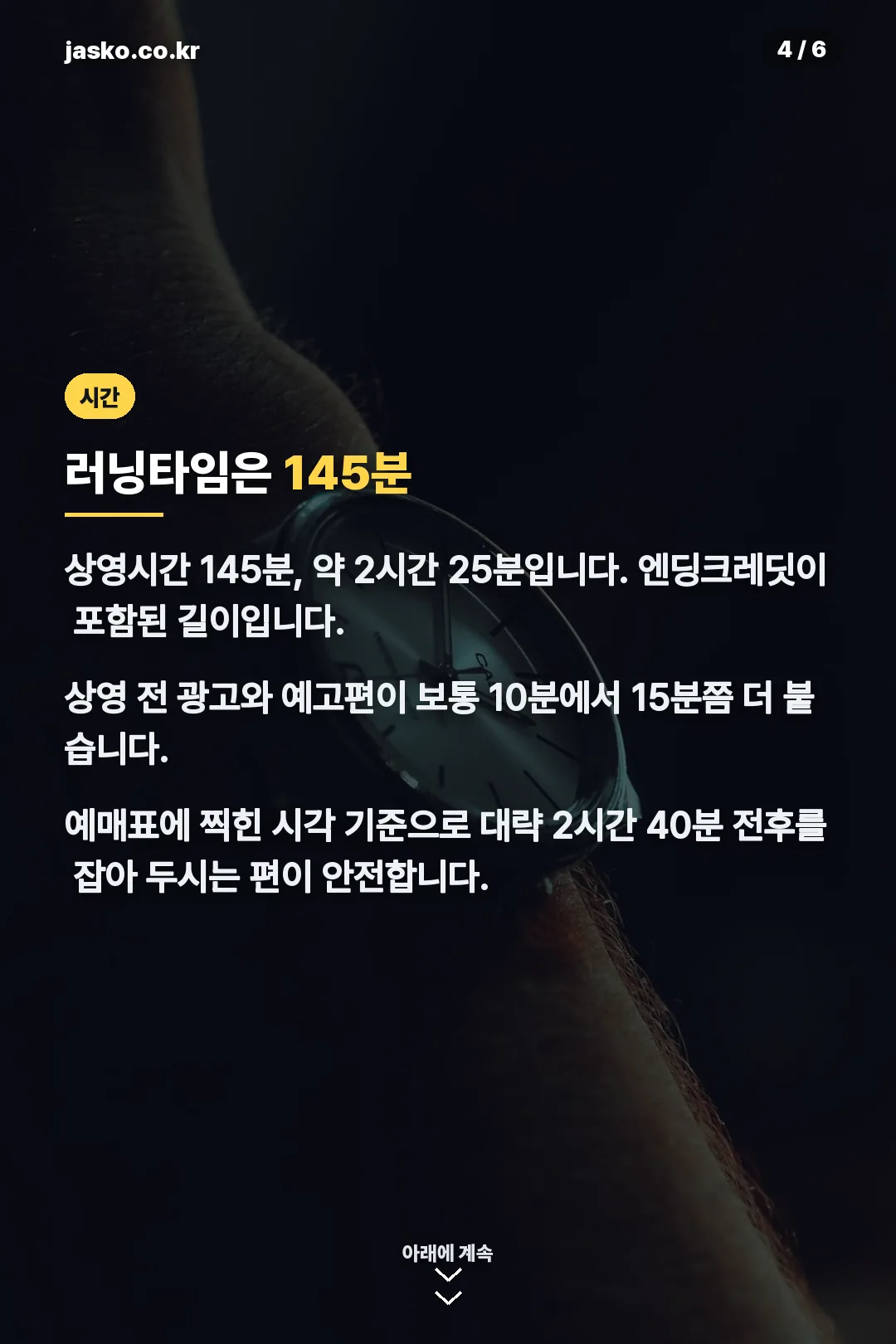 러닝타임 145분