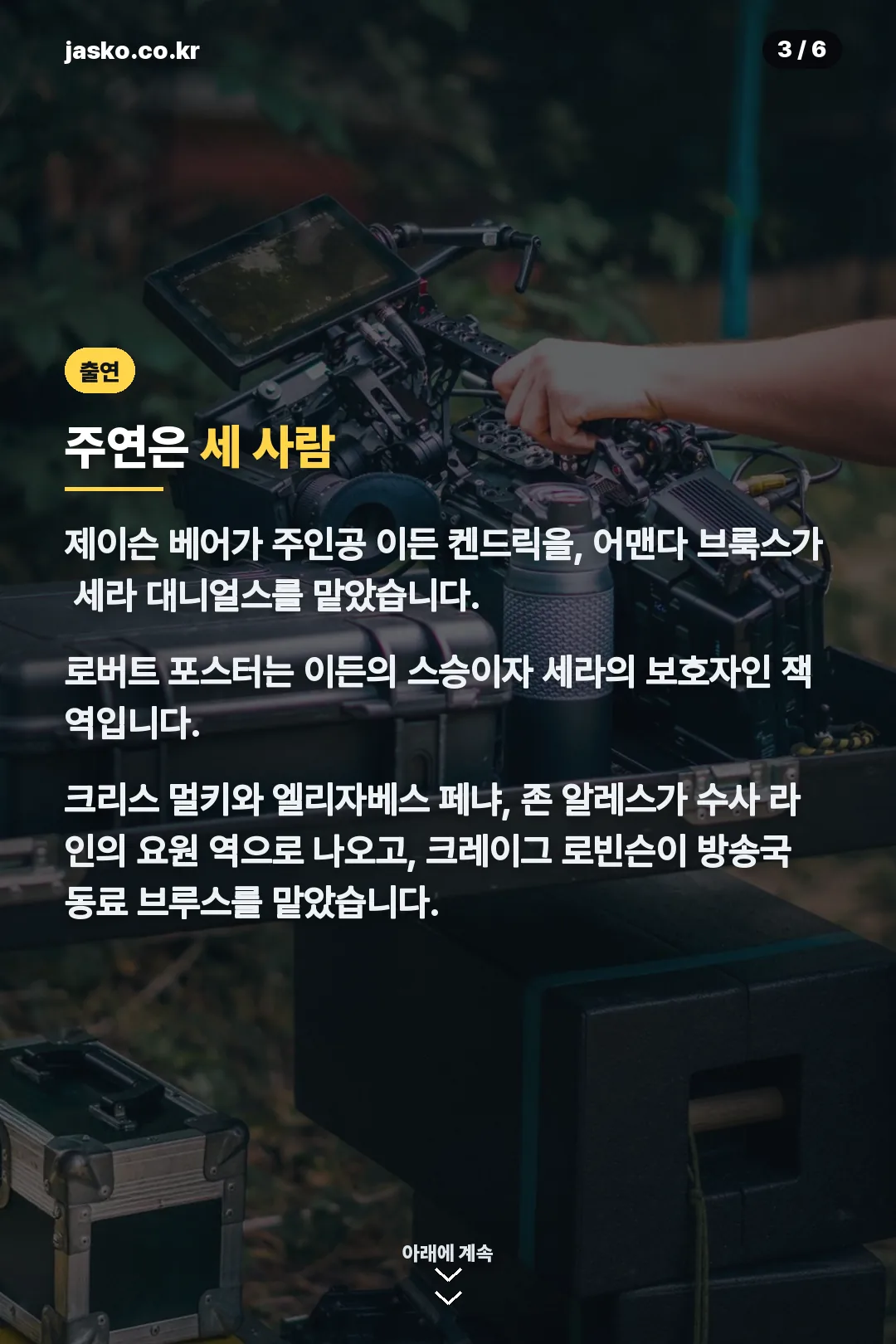 주연과 조연 배역