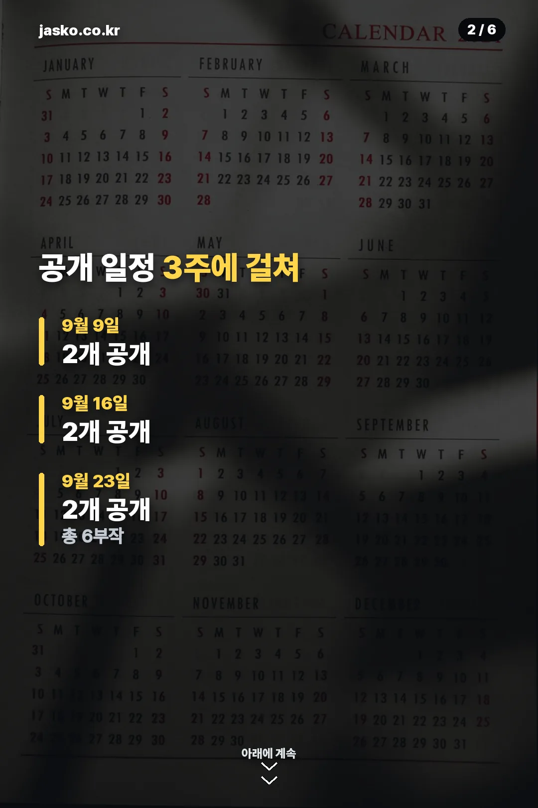 공개 일정표