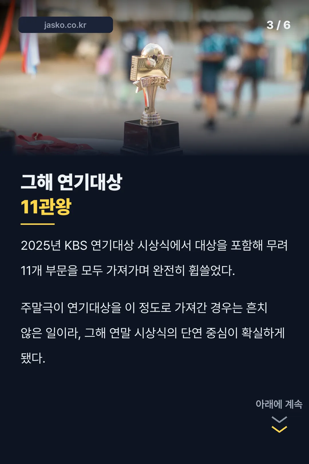 연기대상 11관왕