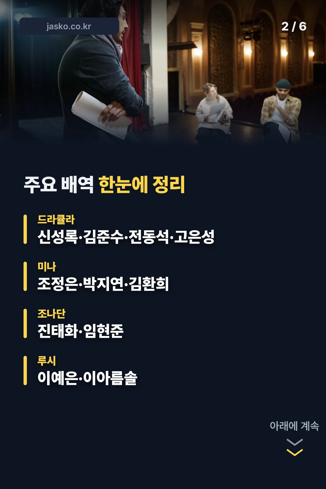 주요 배역 캐스팅 정리