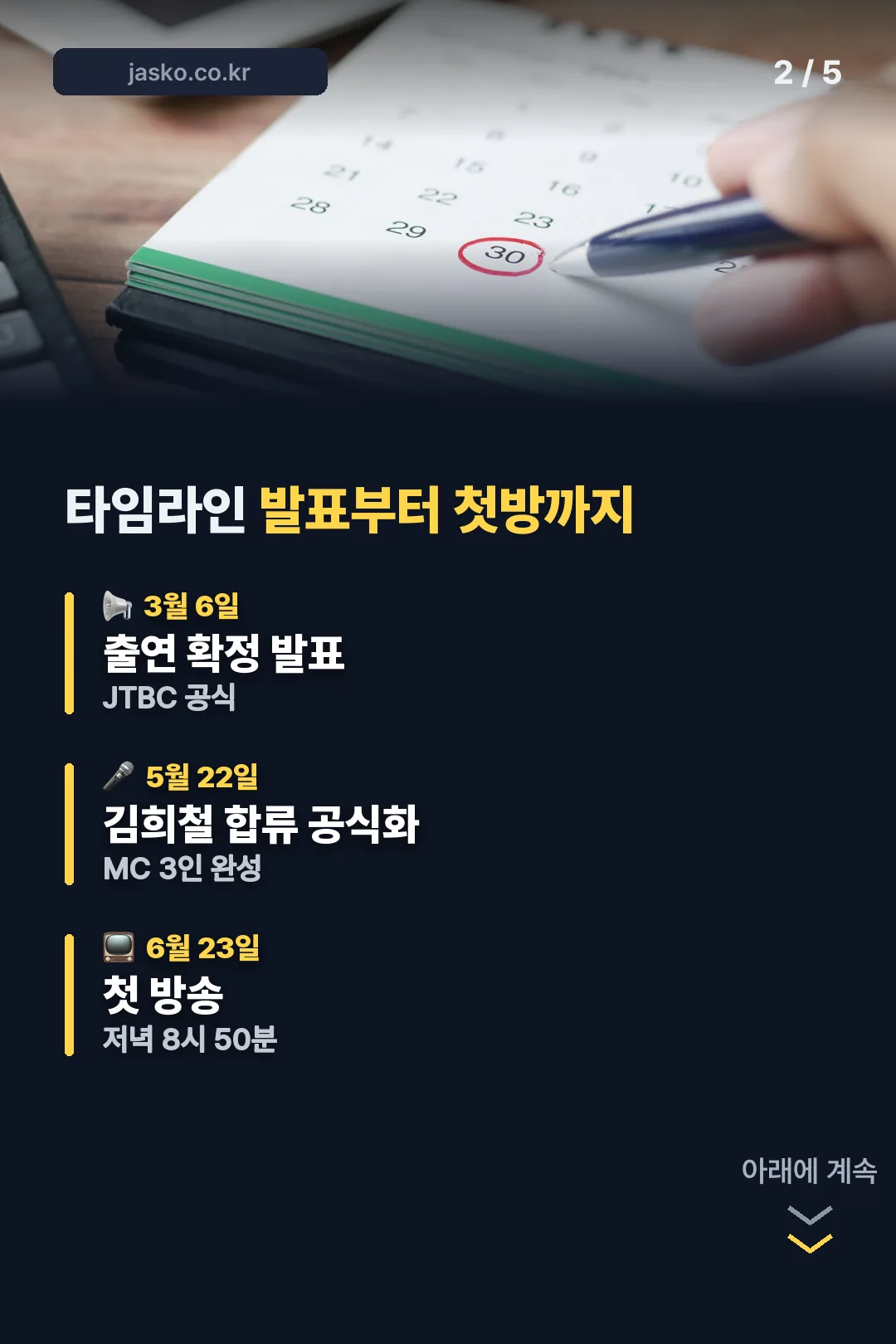 발표부터 첫방까지 타임라인
