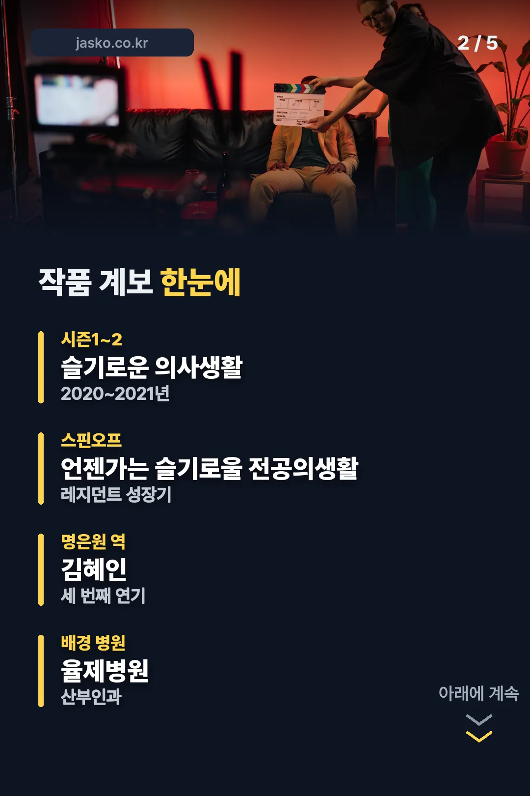 작품 계보 한눈에